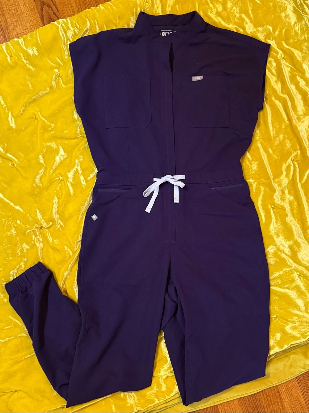 Figs- Rafaela Cargo Jumpsuit - Purple Jam- MEDIUM - Picture 3 of 9